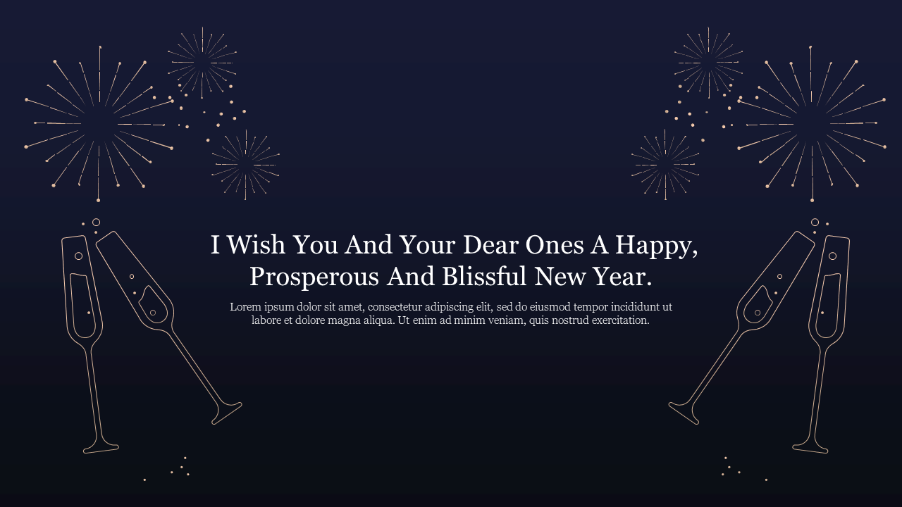 Inspiring Happy New Year 2022 PowerPoint Template PPT